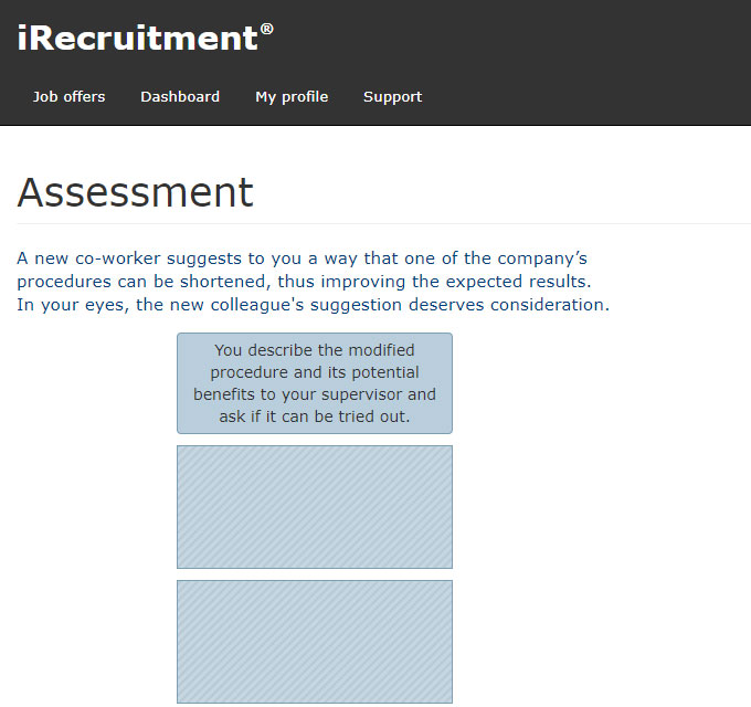 Situational judgment test